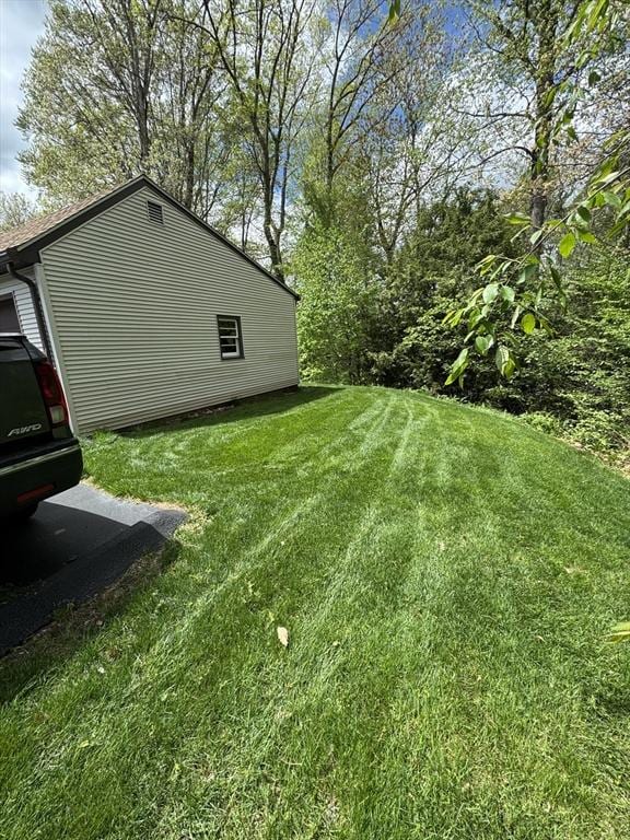 view of grassy yard