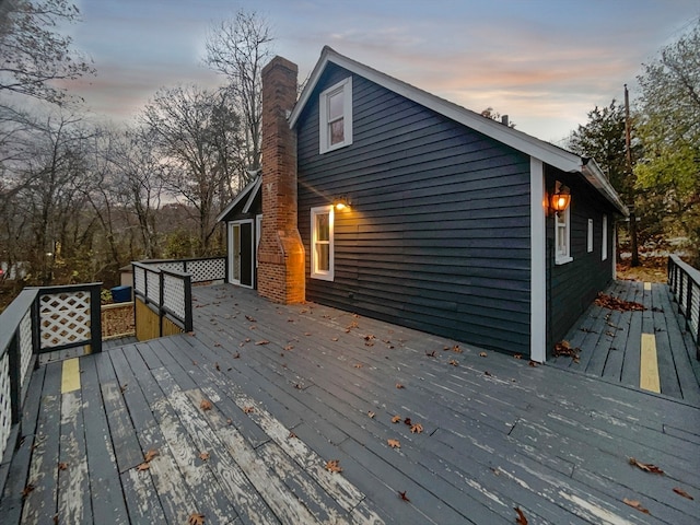 view of deck at dusk