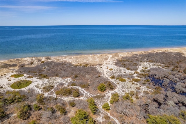 view of water feature with a view of the beach