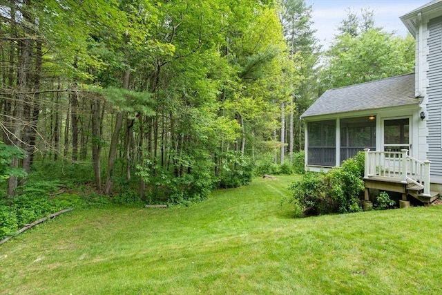 32 Twin Pond Ln, Sudbury, MA 01776 - view of green lawn with a sunroom