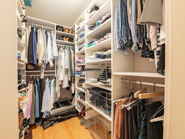 40 Bay Farm Unit 40, Duxbury, MA 02332 - walk in closet featuring wood finished floors