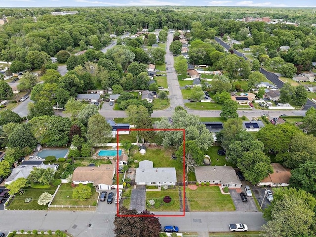 24 Hobson St, Brockton, MA 02302 - aerial perspective of suburban area with property parcel outlined