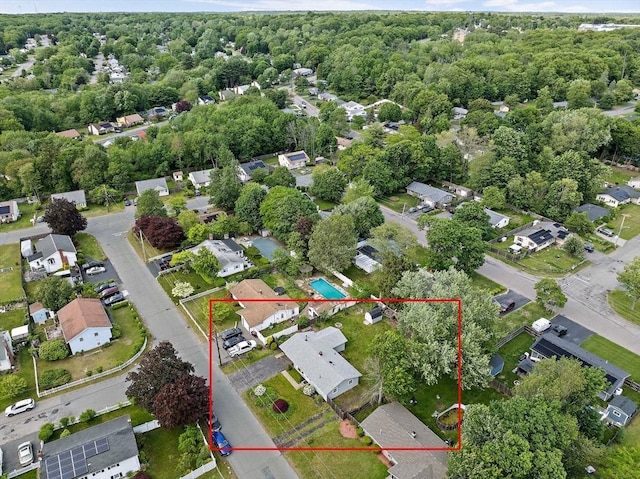 24 Hobson St, Brockton, MA 02302 - aerial view of residential area featuring property parcel outlined