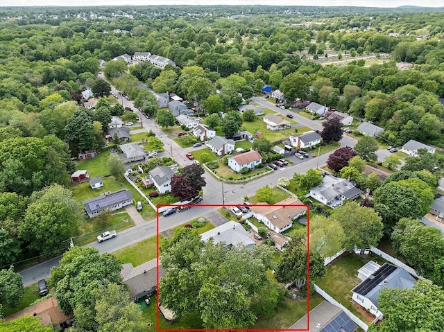 24 Hobson St, Brockton, MA 02302 - aerial view of residential area with property boundaries highlighted