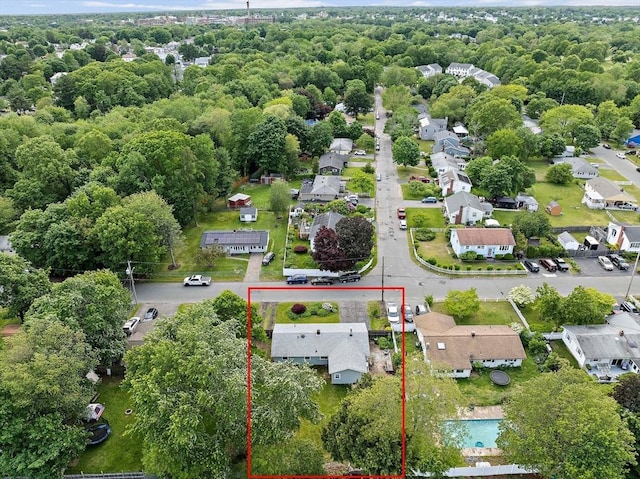 24 Hobson St, Brockton, MA 02302 - aerial view of residential area featuring property parcel outlined