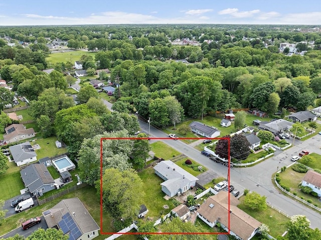 24 Hobson St, Brockton, MA 02302 - aerial view of residential area featuring property parcel outlined
