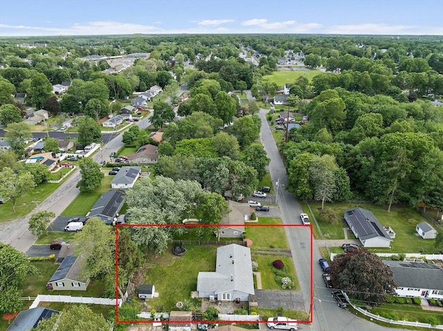 24 Hobson St, Brockton, MA 02302 - aerial view of residential area with property boundaries highlighted