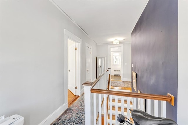 corridor with ornamental molding