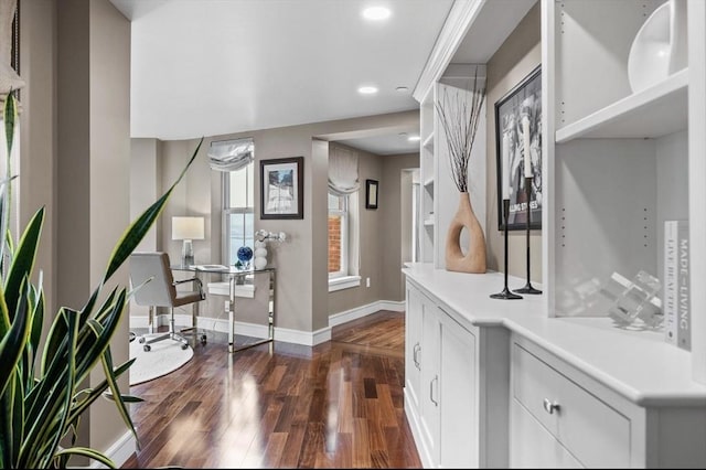 4 Battery Wharf Unit 4504, Boston, MA 02109 - foyer featuring dark wood-type flooring and recessed lighting