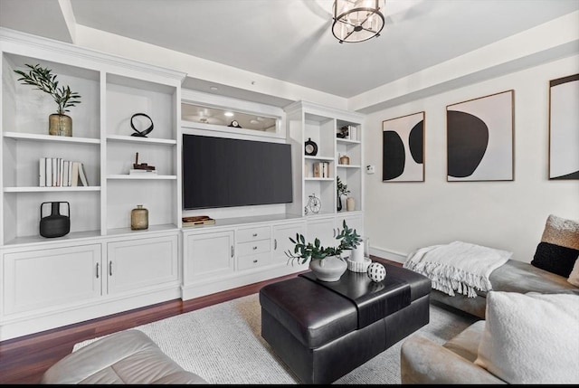 4 Battery Wharf Unit 4504, Boston, MA 02109 - living room featuring dark wood finished floors