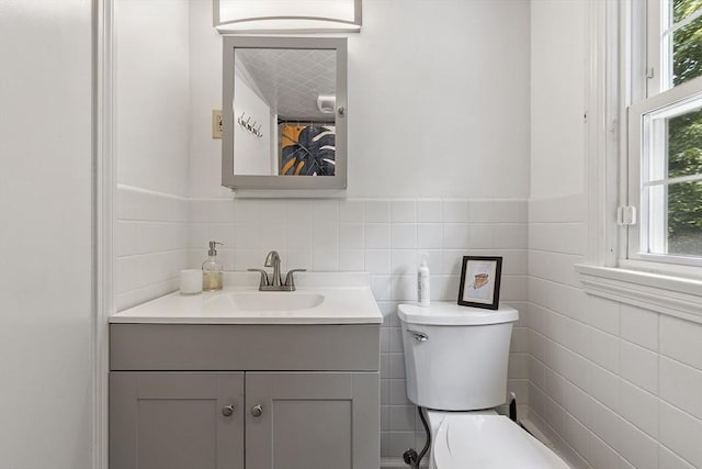 30 Brigham St, Hudson, MA 01749 - bathroom with vanity and tile walls