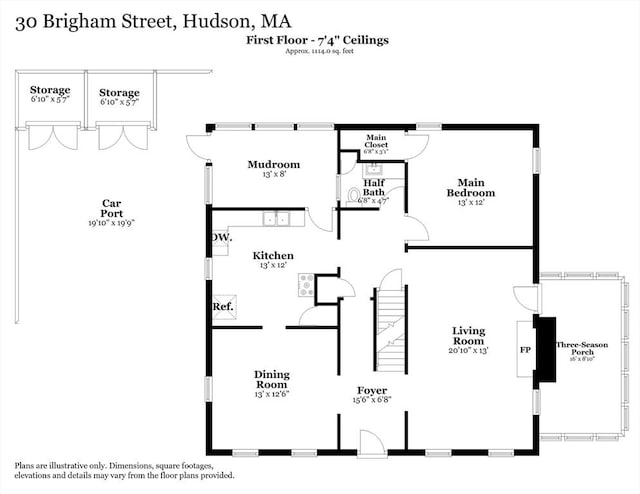 30 Brigham St, Hudson, MA 01749 - view of property floor plan