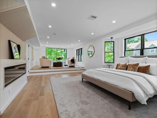 8 Wiswall Unit 8, Wellesley, MA 02482 - bedroom featuring light wood-type flooring and recessed lighting