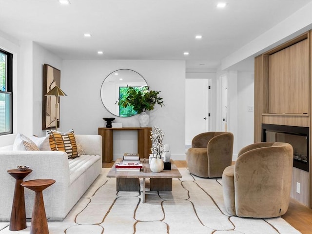 8 Wiswall Unit 8, Wellesley, MA 02482 - living area featuring recessed lighting and light wood finished floors