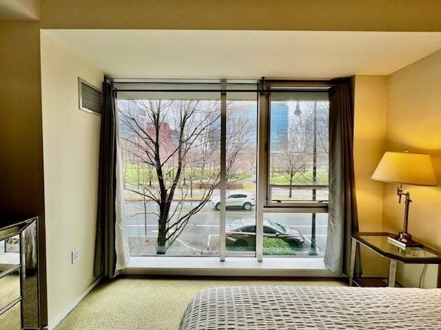 2 Earhart Unit 121, Cambridge, MA 02141 - bedroom featuring carpet flooring, multiple windows, and baseboards