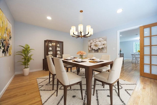 56 Burt St, Norton, MA 02766 - dining space with a chandelier, light wood finished floors, and recessed lighting