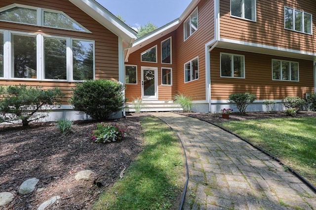 56 Burt St, Norton, MA 02766 - entrance to property with a yard