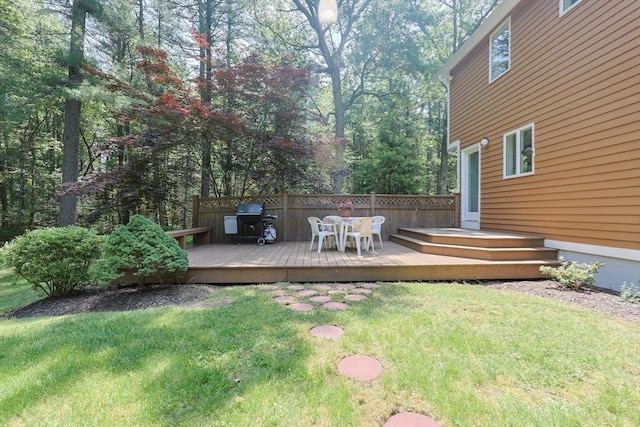 56 Burt St, Norton, MA 02766 - view of grassy yard with a deck