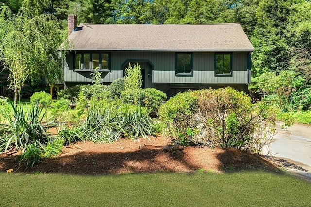 30 Twilight Dr, Foxboro, MA 02035 - bi-level home with a chimney and roof with shingles