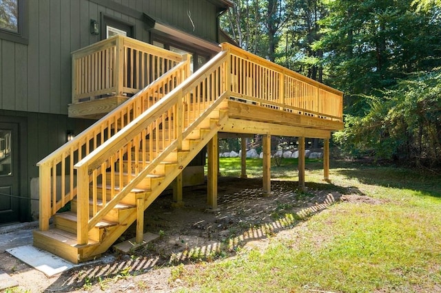 30 Twilight Dr, Foxboro, MA 02035 - deck with stairway and a lawn