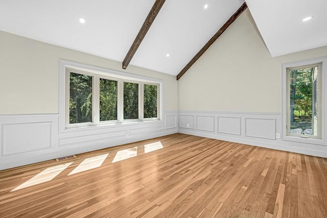 30 Twilight Dr, Foxboro, MA 02035 - unfurnished living room with plenty of natural light, a wainscoted wall, light wood-type flooring, a decorative wall, and recessed lighting