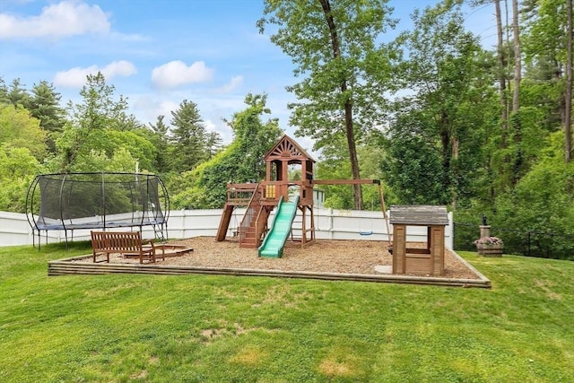 12 Billings St, Acton, MA 01720 - community play area with a trampoline