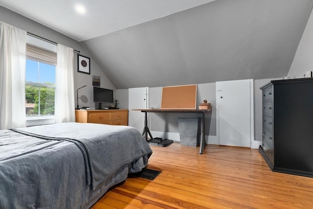 50 Wethersfield, Rowley, MA 01969 - bedroom with vaulted ceiling and light wood-style floors