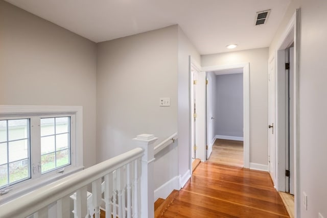 hallway featuring hardwood / wood-style floors