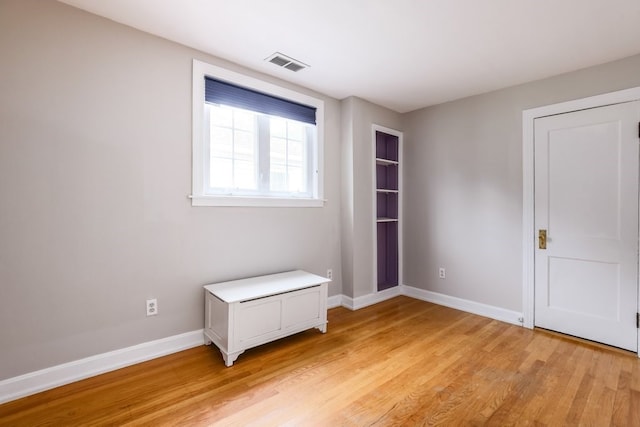 unfurnished bedroom featuring light hardwood / wood-style flooring