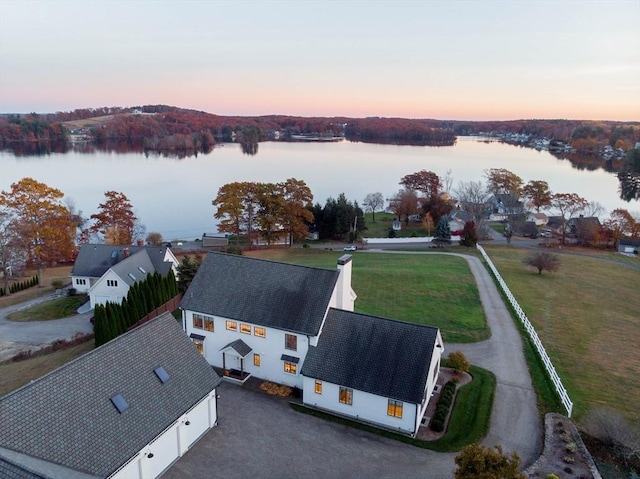 61 Chickering Rd, Spencer, MA 01562 - aerial view at dusk of a water view