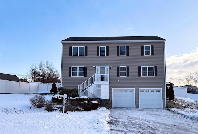 view of front of house featuring a garage