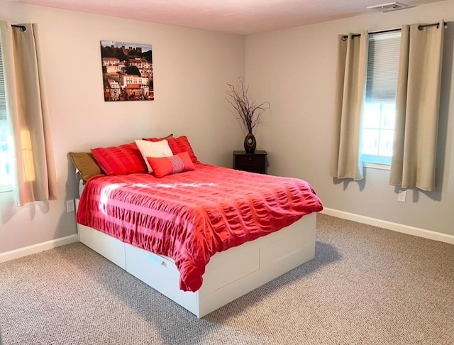 bedroom with carpet flooring