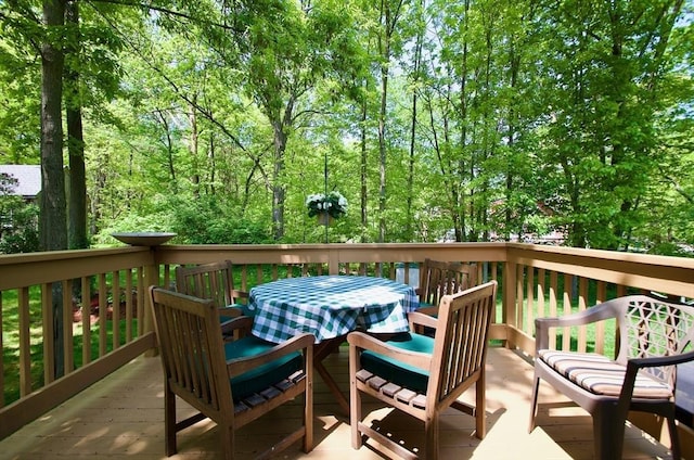 view of wooden deck