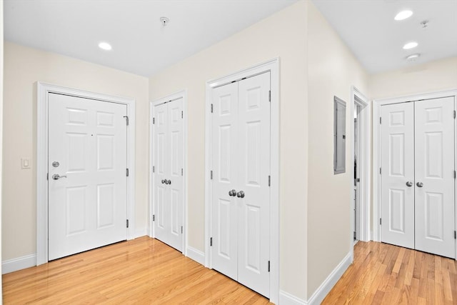 interior space with hardwood / wood-style flooring