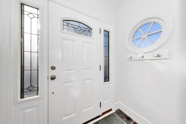 foyer entrance with plenty of natural light