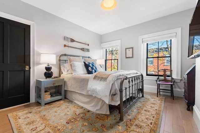 bedroom featuring hardwood / wood-style flooring