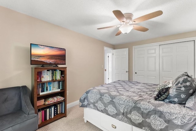 112 Cocasset St Unit 3, Foxboro, MA 02035 - carpeted bedroom with a closet, baseboards, and ceiling fan