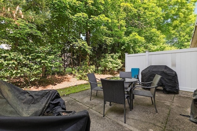 112 Cocasset St Unit 3, Foxboro, MA 02035 - view of patio featuring outdoor dining area and a grill