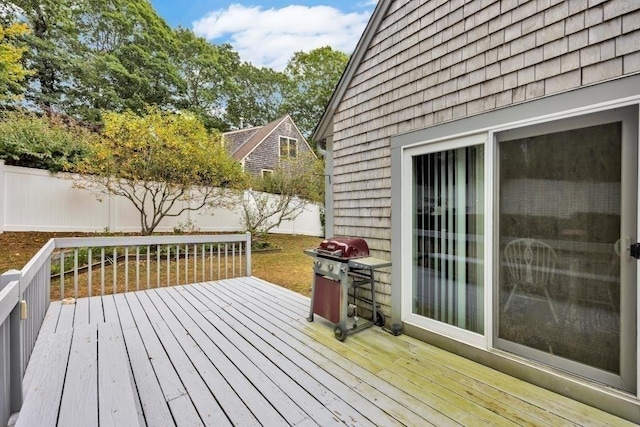 deck with grilling area