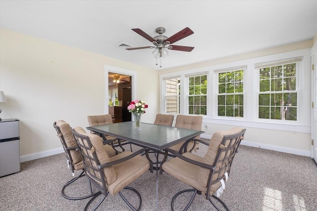 9 Treadwell Ter, Spencer, MA 01562 - carpeted dining space featuring ceiling fan and baseboards