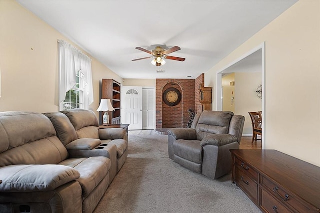 9 Treadwell Ter, Spencer, MA 01562 - living room featuring a ceiling fan and light colored carpet