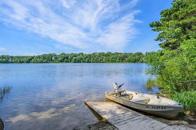 10 Lake Farm Ln, Orleans, MA 02653 - dock with a water view and a wooded view