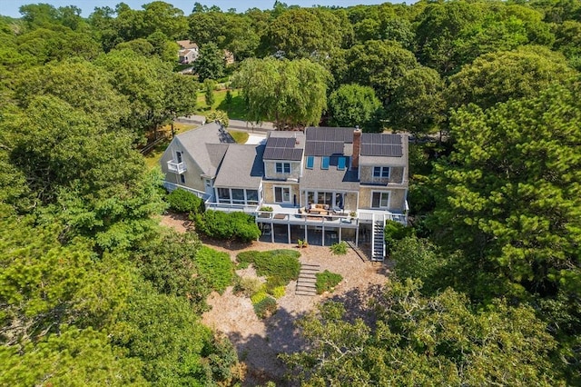 10 Lake Farm Ln, Orleans, MA 02653 - aerial view of property and surrounding area with a forest
