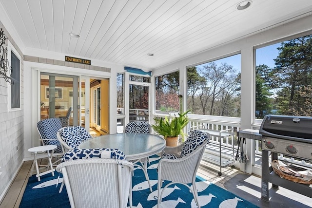 10 Lake Farm Ln, Orleans, MA 02653 - sunroom / solarium with outdoor dining space