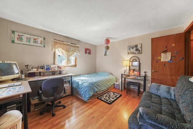 161 Columba St, Chicopee, MA 01020 - bedroom with light wood-style flooring and a desk