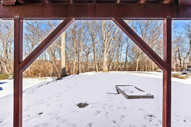 view of snowy yard