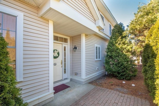 view of doorway to property