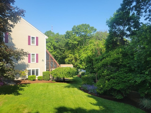 30 Ridgewood Ln, Quincy, MA 02169 - view of green lawn featuring a sunroom