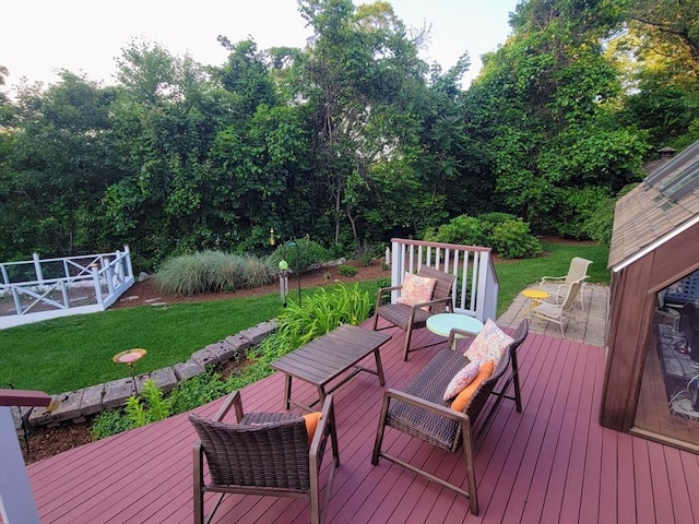 30 Ridgewood Ln, Quincy, MA 02169 - wooden terrace with a yard