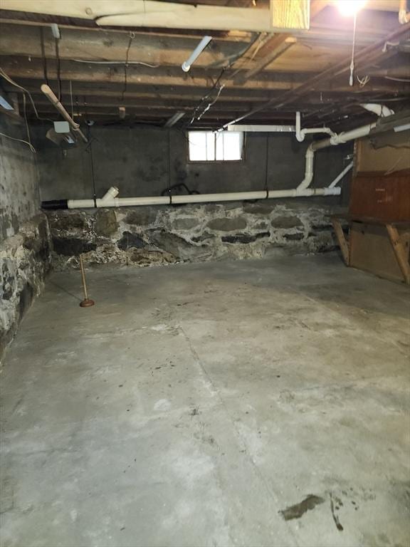 view of basement